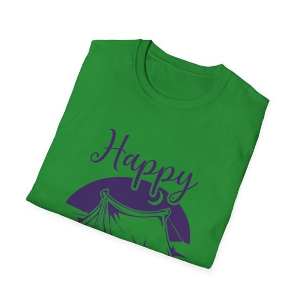 Happy Camper T-Shirt | Unisex Softstyle Tee for Outdoor Lovers, Camping Gift, Adventure Shirt, Summer Vibes, Nature Apparel