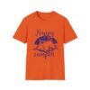 Happy Camper T-Shirt | Unisex Softstyle Tee for Outdoor Lovers, Camping Gift, Adventure Shirt, Summer Vibes, Nature Apparel