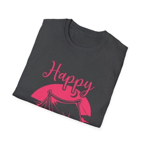 Happy Camper T-Shirt | Unisex Softstyle Tee for Outdoor Lovers, Camping Gift, Adventure Shirt, Summer Vibes, Nature Apparel