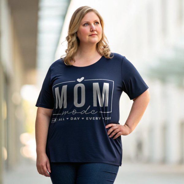 Mom Mode Design V-Neck Tee for Everyday Comfortable T-shirt Great Gift Idea for Mothers Casual Wear Mother's Day Special Love for Mom Shirt