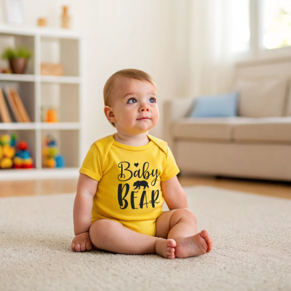 Adorable Baby Bear Bodysuit Cute Infant Clothing Baby Shower Gift Idea Birthday Newborn Outfit Toddler Apparel Comfortable Infant Bodysuit