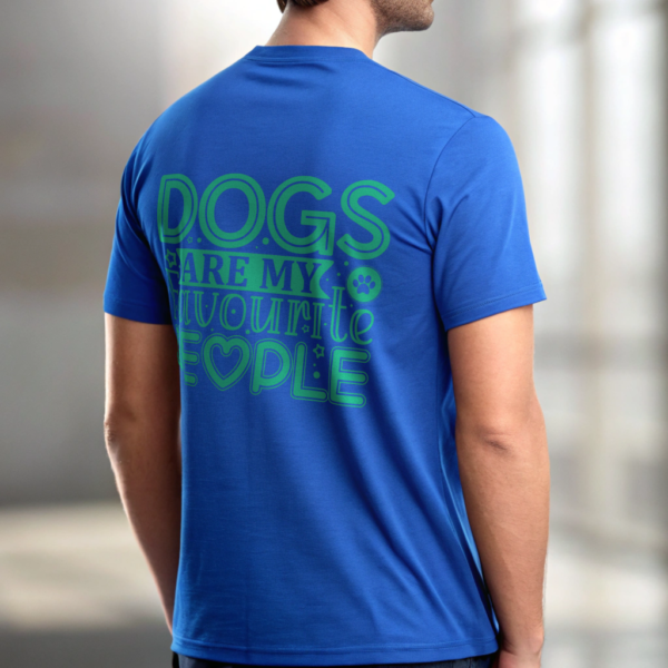 Dogs Are My Favorite People Graphic T-shirt Cute Top Customize Dog Lovers Unisex V-Neck Tee Funny Dog Peeking Design Pet Tee Gift Idea