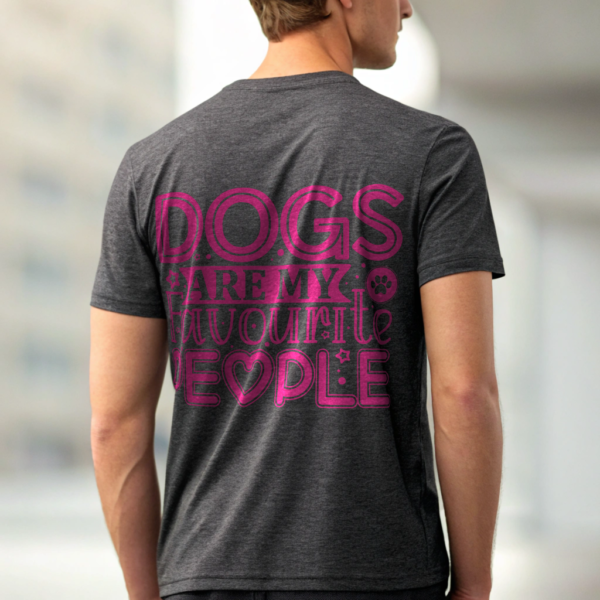 Dogs Are My Favorite People Graphic T-shirt Cute Top Customize Dog Lovers Unisex V-Neck Tee Funny Dog Peeking Design Pet Tee Gift Idea