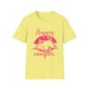 Happy Camper T-Shirt | Unisex Softstyle Tee for Outdoor Lovers, Camping Gift, Adventure Shirt, Summer Vibes, Nature Apparel