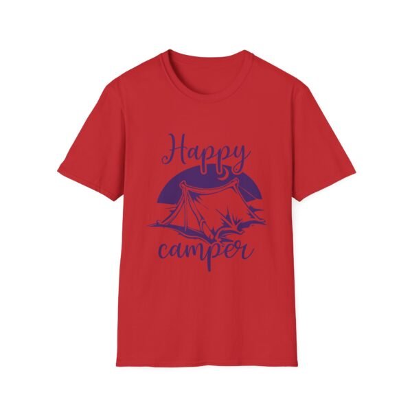 Happy Camper T-Shirt | Unisex Softstyle Tee for Outdoor Lovers, Camping Gift, Adventure Shirt, Summer Vibes, Nature Apparel