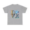 Glitter Design Shirt Style Fashion Statement Piece Casual Wear Cotton Top Trend Style Diamond Pattern Love Design Comfort Wear Plus Size