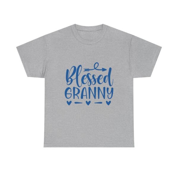Blessed Granny Tshirt White Shirt Religious Gift for Mom Blue Design Heart Graphic Family Shirt New Baby Announcement Gift Christian Mom