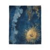Celestial Inspired Soft Polyester Blanket Cozy Throw for Home Boho Decor Gift for Astrology Lover Soft Different Size Blanket for All Season