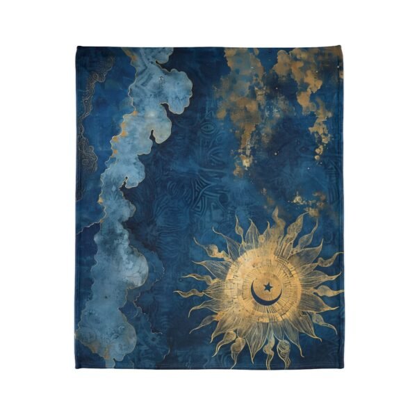 Celestial Inspired Soft Polyester Blanket Cozy Throw for Home Boho Decor Gift for Astrology Lover Soft Different Size Blanket for All Season