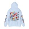 Floral Print Hoodie Vibrant Flower Pattern on Sleeve Botanical Hooded Sweatshirt Stylish Floral Pullover Everyday Comfortable Wear Gift Idea