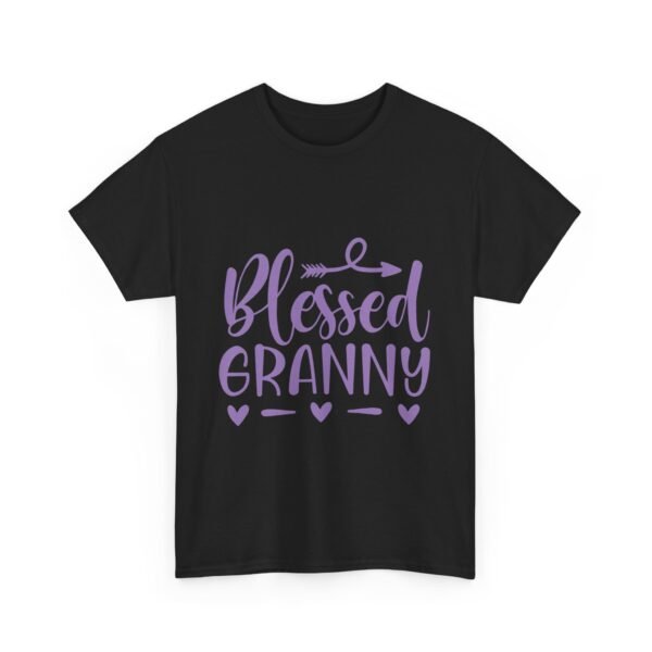 13964817618913775993_2048.jpeg Blessed Granny Tshirt White Shirt Religious Gift for Mom Blue Design Heart Graphic Family Shirt New Baby Announcement Gift Christian Mom