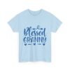 Blessed Granny Tshirt White Shirt Religious Gift for Mom Blue Design Heart Graphic Family Shirt New Baby Announcement Gift Christian Mom