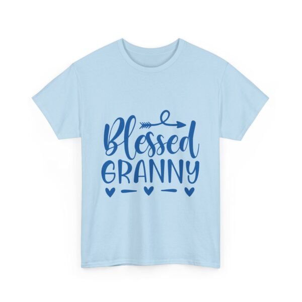 14469701741942418062_2048.jpeg Blessed Granny Tshirt White Shirt Religious Gift for Mom Blue Design Heart Graphic Family Shirt New Baby Announcement Gift Christian Mom