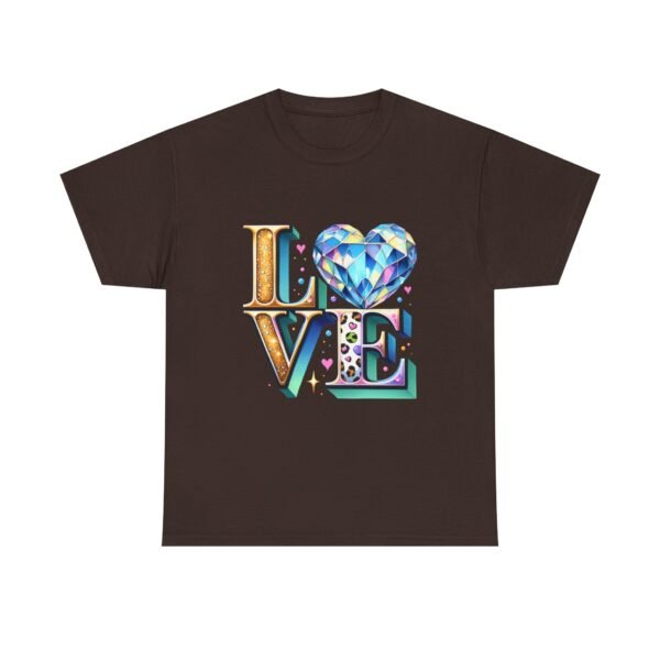 Glitter Design Shirt Style Fashion Statement Piece Casual Wear Cotton Top Trend Style Diamond Pattern Love Design Comfort Wear Plus Size