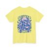 Skull Coffee Tshirt for Barista Gift Idea for Men Biker Clothing Floral Design Skull Print Coffee Lover Present Package Goth Style Blue Tee