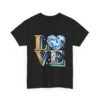 Glitter Design Shirt Style Fashion Statement Piece Casual Wear Cotton Top Trend Style Diamond Pattern Love Design Comfort Wear Plus Size