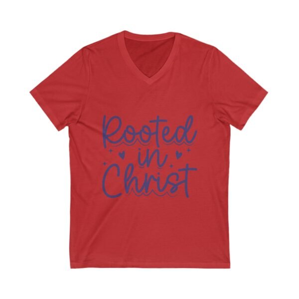 Christian Vneck Tshirt Faith Message Heart Design Christ Graphic Casual Wear Church Clothing Prayer Star Worship Outfit Gift Idea Religious
