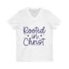 Christian Vneck Tshirt Faith Message Heart Design Christ Graphic Casual Wear Church Clothing Prayer Star Worship Outfit Gift Idea Religious