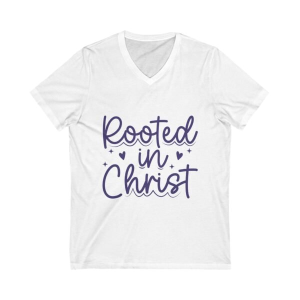 Christian Vneck Tshirt Faith Message Heart Design Christ Graphic Casual Wear Church Clothing Prayer Star Worship Outfit Gift Idea Religious