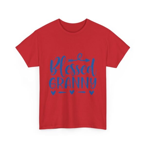 16837684041094941460_2048.jpeg Blessed Granny Tshirt White Shirt Religious Gift for Mom Blue Design Heart Graphic Family Shirt New Baby Announcement Gift Christian Mom