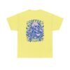 Skull Coffee Tshirt for Barista Gift Idea for Men Biker Clothing Floral Design Skull Print Coffee Lover Present Package Goth Style Blue Tee