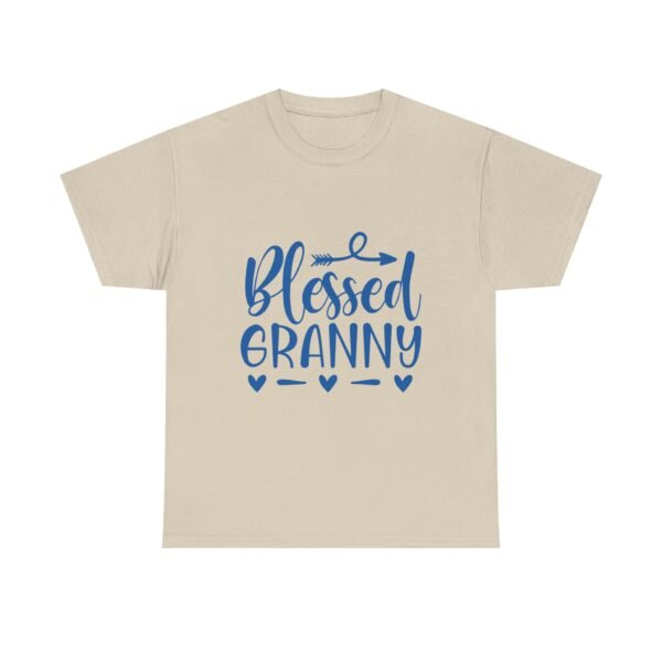 18226087767572975902_2048-1.jpeg Blessed Granny Tshirt White Shirt Religious Gift for Mom Blue Design Heart Graphic Family Shirt New Baby Announcement Gift Christian Mom