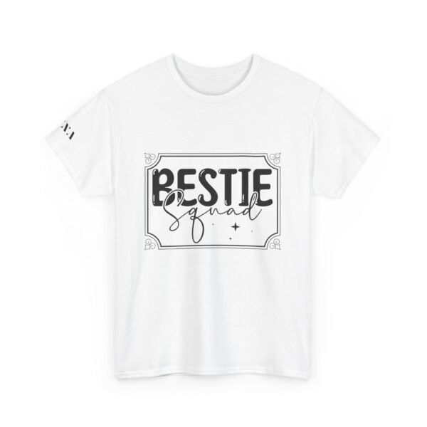 Best Friend Tshirt Squad White Bestie Design Custom Name Sleeve Present for Friend Matching Tee Group Shirt Celebration Top Squad Gift Set