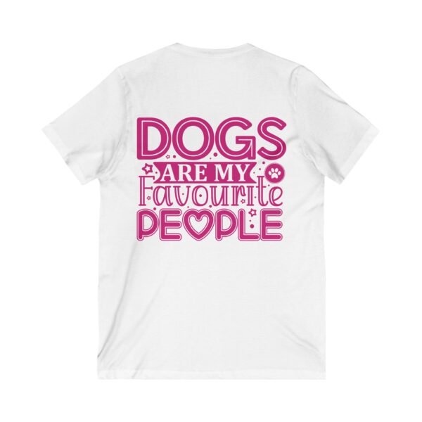 Dogs Are My Favorite People Graphic T-shirt Cute Top Customize Dog Lovers Unisex V-Neck Tee Funny Dog Peeking Design Pet Tee Gift Idea