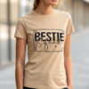 Best Friend Tshirt Squad White Bestie Design Custom Name Sleeve Present for Friend Matching Tee Group Shirt Celebration Top Squad Gift Set