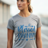 Blessed Granny Tshirt White Shirt Religious Gift for Mom Blue Design Heart Graphic Family Shirt New Baby Announcement Gift Christian Mom