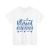 Blessed Granny Tshirt White Shirt Religious Gift for Mom Blue Design Heart Graphic Family Shirt New Baby Announcement Gift Christian Mom