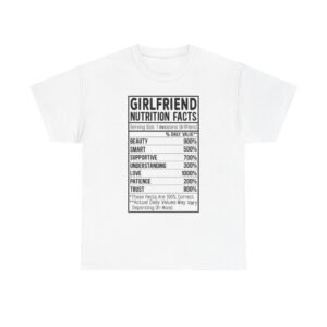 Funny Couple Shirt Shirt Nutrition Facts Fact Label Design Custom Boyfriend Girlfriend Text Matching Outfit Set Matching Tee Valentine Day