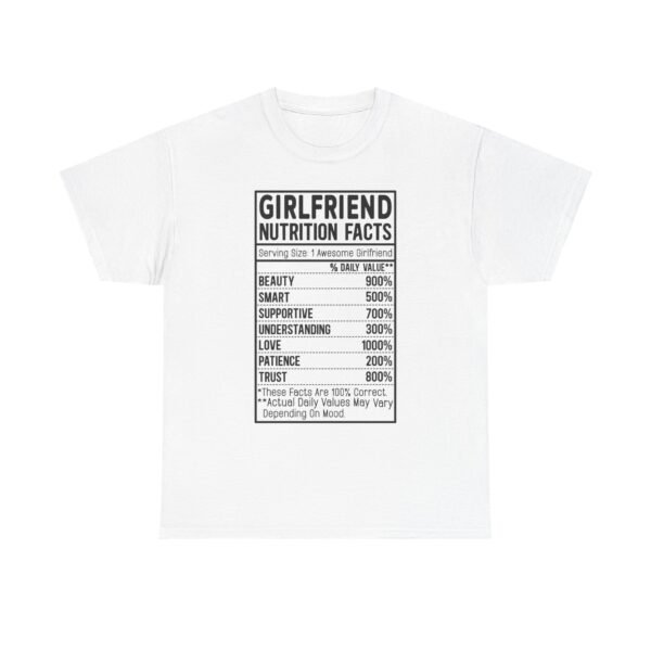 Funny Couple Shirt Shirt Nutrition Facts Fact Label Design Custom Boyfriend Girlfriend Text Matching Outfit Set Matching Tee Valentine Day