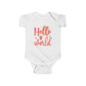 Hello World Infant Bodysuit, Cute Baby Clothes, Newborn Gift, Baby Shower Outfit, Summer Apparel, Baby Announcement