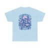 Skull Coffee Tshirt for Barista Gift Idea for Men Biker Clothing Floral Design Skull Print Coffee Lover Present Package Goth Style Blue Tee