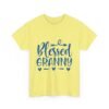 Blessed Granny Tshirt White Shirt Religious Gift for Mom Blue Design Heart Graphic Family Shirt New Baby Announcement Gift Christian Mom