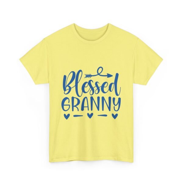 5817232647464147578_2048.jpeg Blessed Granny Tshirt White Shirt Religious Gift for Mom Blue Design Heart Graphic Family Shirt New Baby Announcement Gift Christian Mom