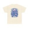 Skull Coffee Tshirt for Barista Gift Idea for Men Biker Clothing Floral Design Skull Print Coffee Lover Present Package Goth Style Blue Tee