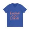 Christian Vneck Tshirt Faith Message Heart Design Christ Graphic Casual Wear Church Clothing Prayer Star Worship Outfit Gift Idea Religious