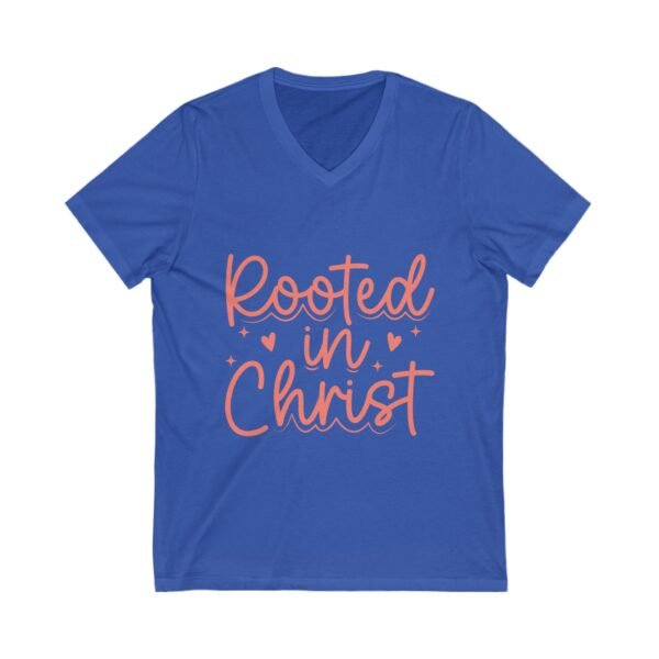 Christian Vneck Tshirt Faith Message Heart Design Christ Graphic Casual Wear Church Clothing Prayer Star Worship Outfit Gift Idea Religious