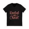 Christian Vneck Tshirt Faith Message Heart Design Christ Graphic Casual Wear Church Clothing Prayer Star Worship Outfit Gift Idea Religious