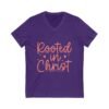 Christian Vneck Tshirt Faith Message Heart Design Christ Graphic Casual Wear Church Clothing Prayer Star Worship Outfit Gift Idea Religious