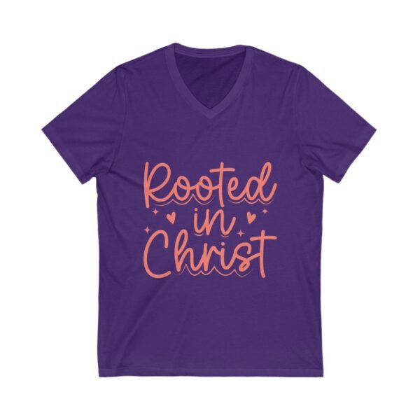 Christian Vneck Tshirt Faith Message Heart Design Christ Graphic Casual Wear Church Clothing Prayer Star Worship Outfit Gift Idea Religious