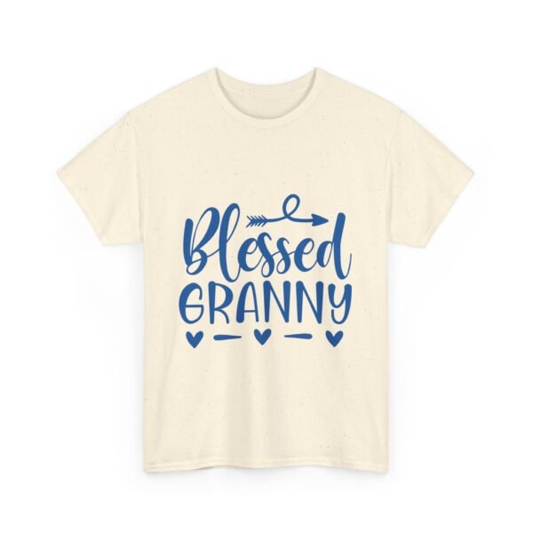 8221021176266515654_2048.jpeg Blessed Granny Tshirt White Shirt Religious Gift for Mom Blue Design Heart Graphic Family Shirt New Baby Announcement Gift Christian Mom