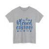 Blessed Granny Tshirt White Shirt Religious Gift for Mom Blue Design Heart Graphic Family Shirt New Baby Announcement Gift Christian Mom