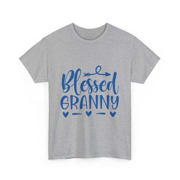 8388019971018543359_2048.jpeg Blessed Granny Tshirt White Shirt Religious Gift for Mom Blue Design Heart Graphic Family Shirt New Baby Announcement Gift Christian Mom