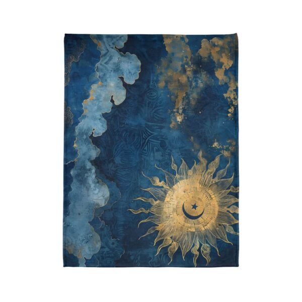 Celestial Inspired Soft Polyester Blanket Cozy Throw for Home Boho Decor Gift for Astrology Lover Soft Different Size Blanket for All Season