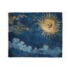 Celestial Inspired Soft Polyester Blanket Cozy Throw for Home Boho Decor Gift for Astrology Lover Soft Different Size Blanket for All Season