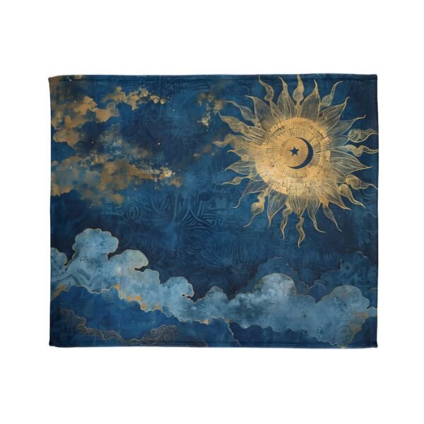 Celestial Inspired Soft Polyester Blanket Cozy Throw for Home Boho Decor Gift for Astrology Lover Soft Different Size Blanket for All Season