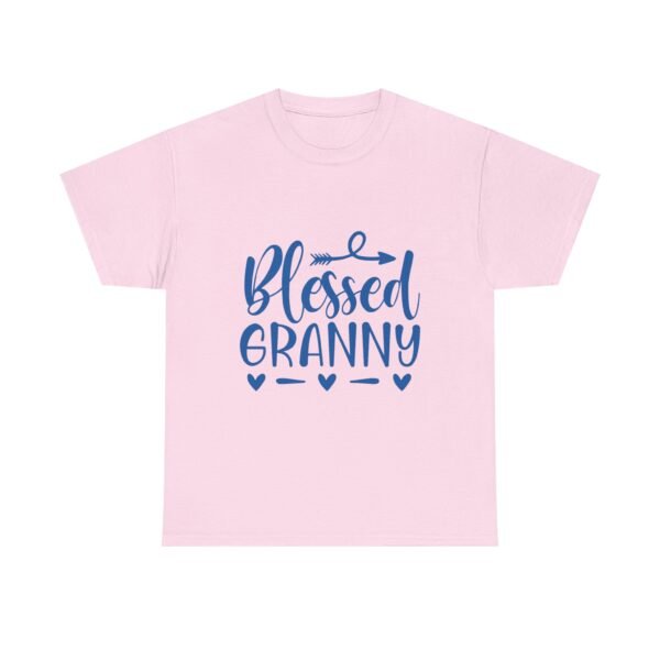 9735219471712451516_2048-1.jpeg Blessed Granny Tshirt White Shirt Religious Gift for Mom Blue Design Heart Graphic Family Shirt New Baby Announcement Gift Christian Mom